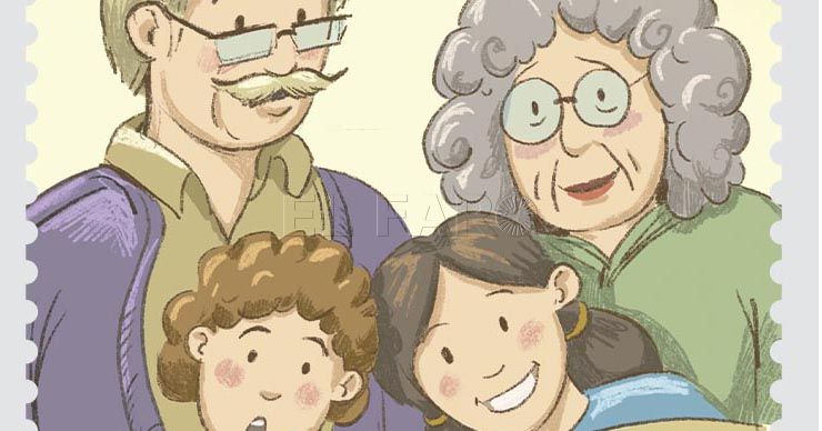 Sello Día de los Abuelos