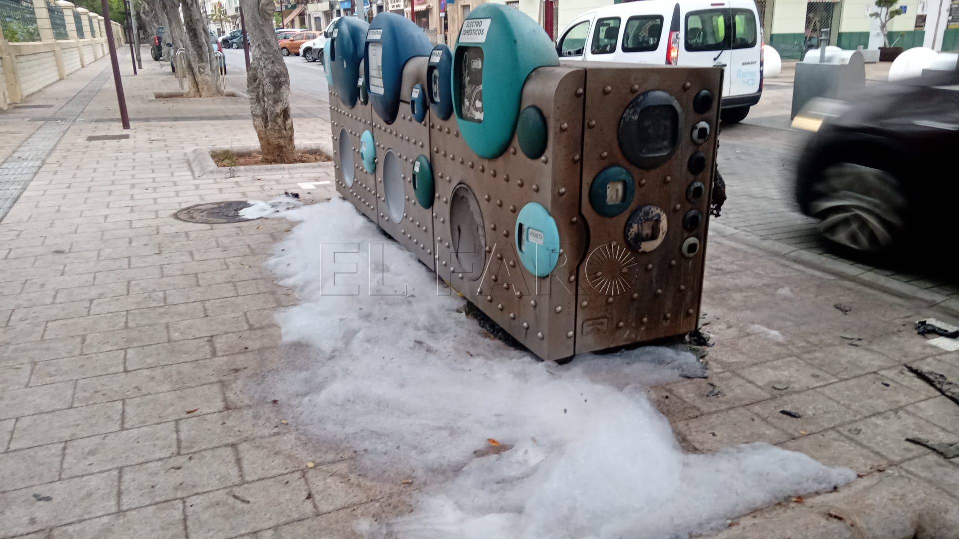 Punto limpio quemado