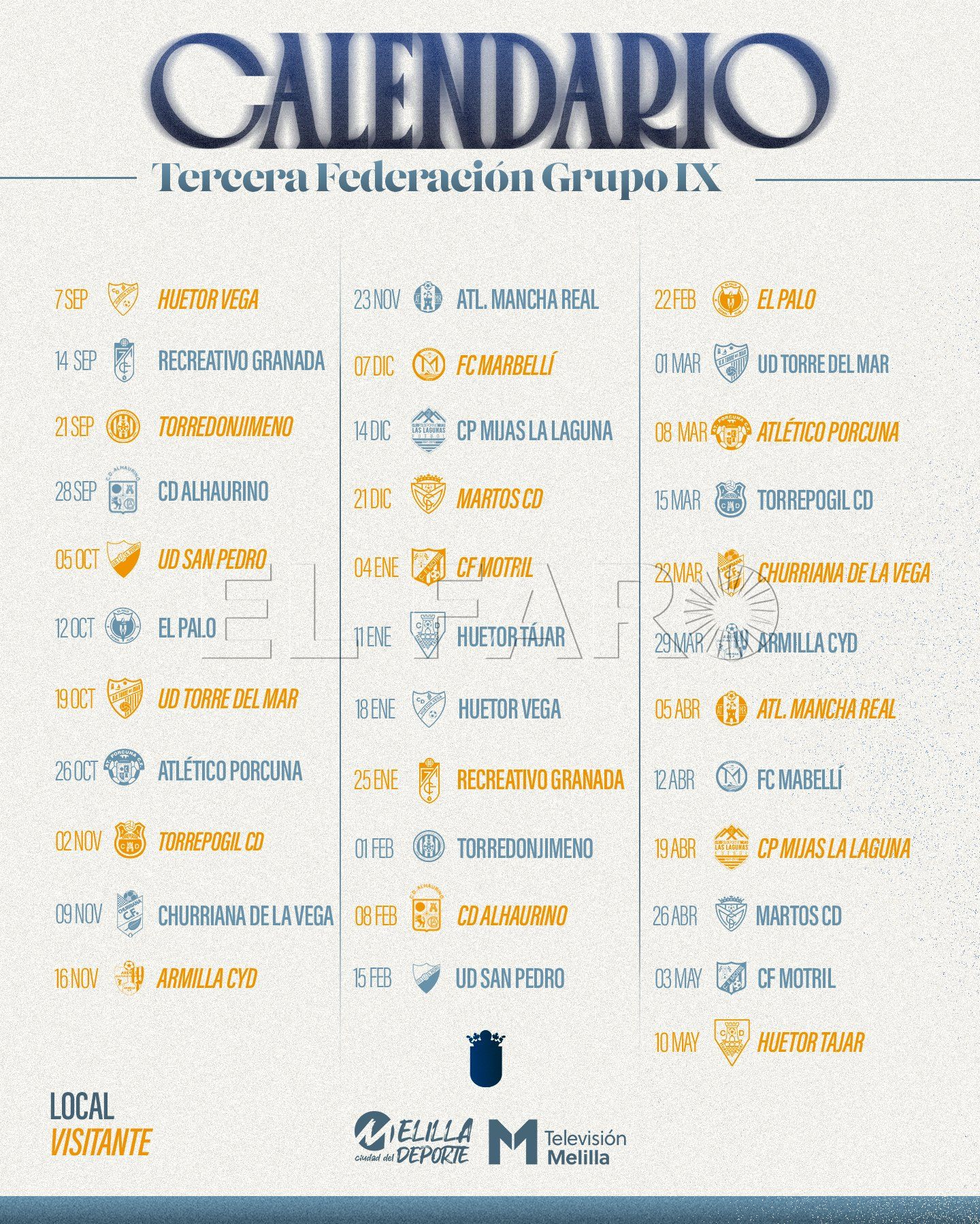 El filial del Melilla ya tiene su calendario liguero