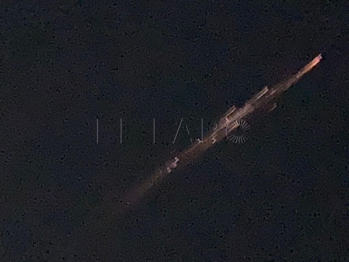 Una bola de fuego causada por un cohete chino ilumina el cielo de Melilla