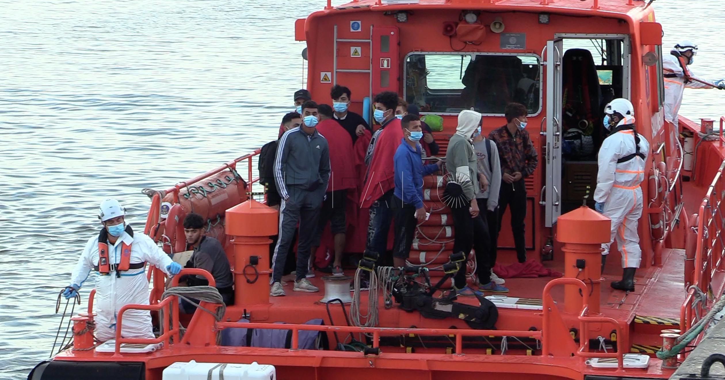Inmigrantes rescatados en el mar