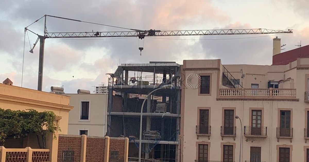 La superficie visada para obra nueva y rehabilitación en el primer semestre de 2025 subió un 484% en Melilla