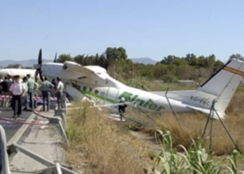 Avión accidentado