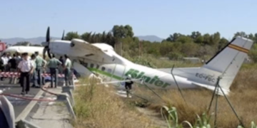 Avión accidentado