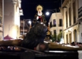 La Virgen de la Soledad y el Cristo de la Paz recorren juntos Melilla por primera vez
