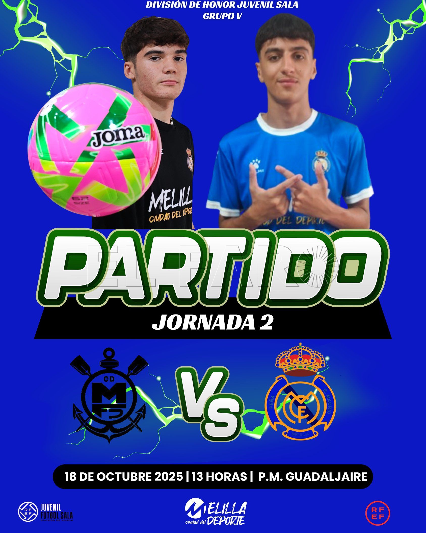 Peña Real Madrid y Rusadir, en busca de su debut liguero