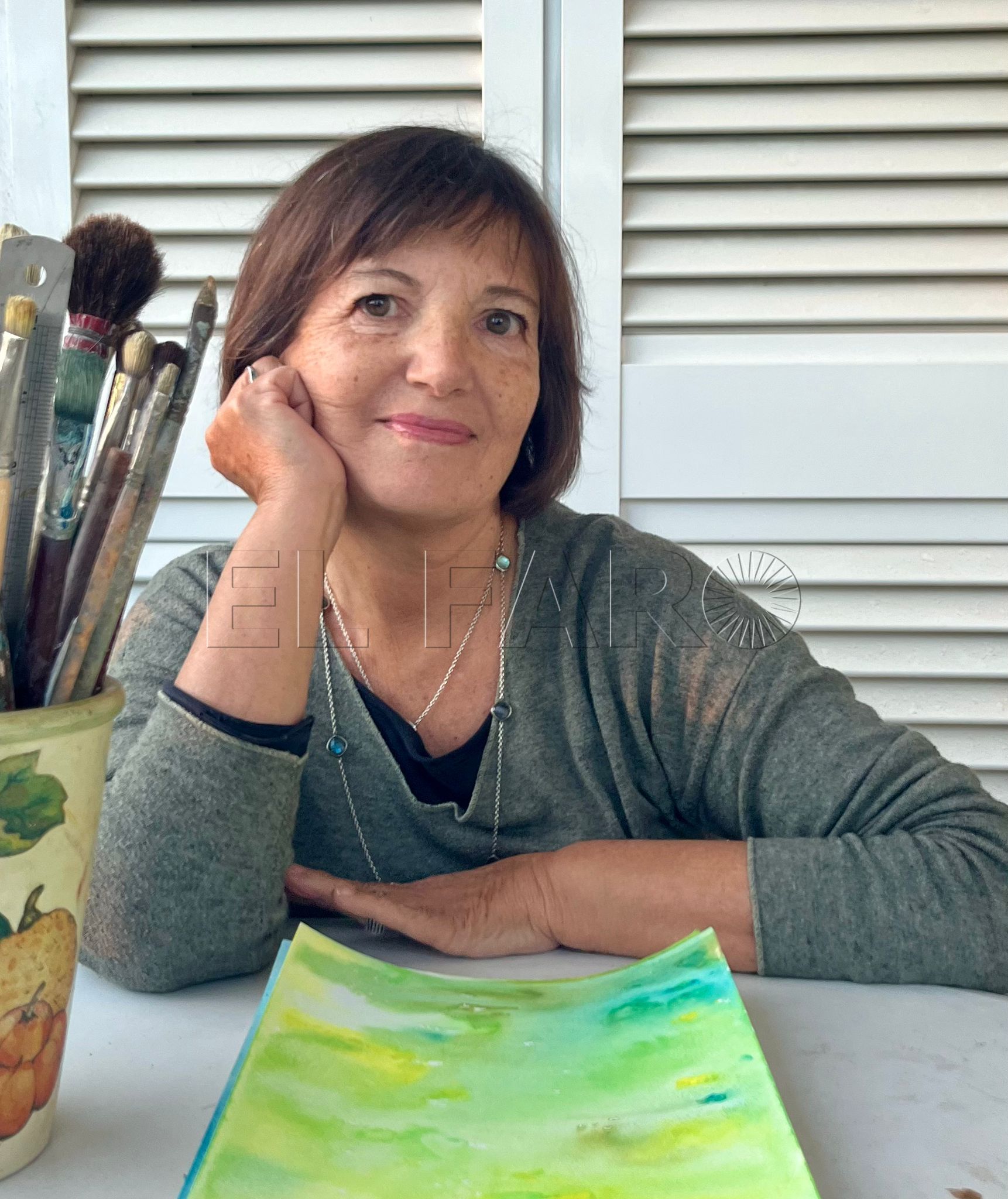 Marga Juan, la acuarelista expone en Melilla sus fondos marinos