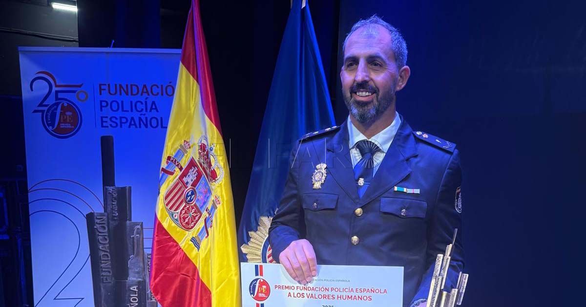 Policía nacional condecorado por su acción heroica