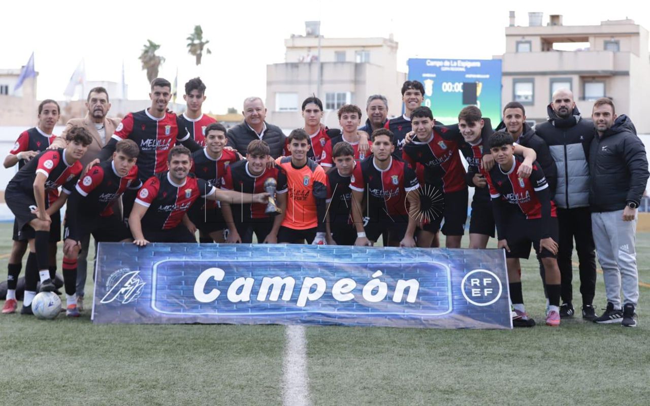 El Melilla C, campeona de la Copa Federación de 1ª Autonómica de fútbol