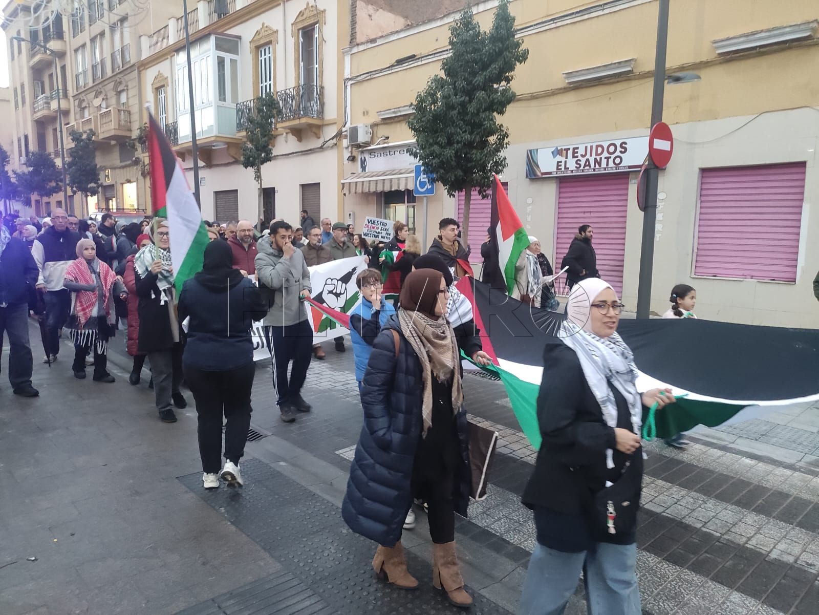 Manifestación de apoyo al pueblo palestino en Melilla.