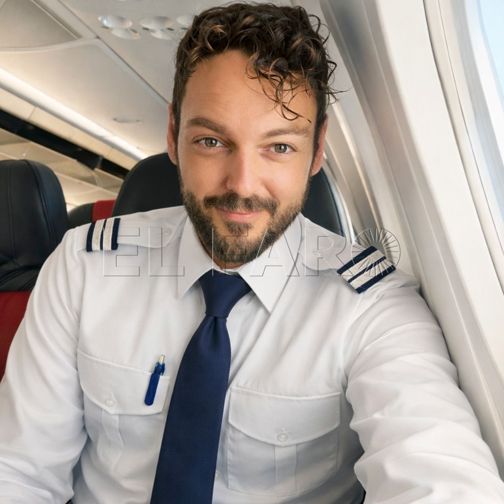 Hugo Rusadir, tripulante de cabina y sobrecargo en activo; autor de 'Viaja como un auxiliar de Vuelo'. -Cedida por Hugo Rusadir-