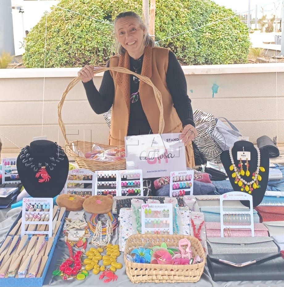 El puesto de CaRosa durante la jornada del sábado en Activas Melilla. -Cedida por Nayat Mohamed-