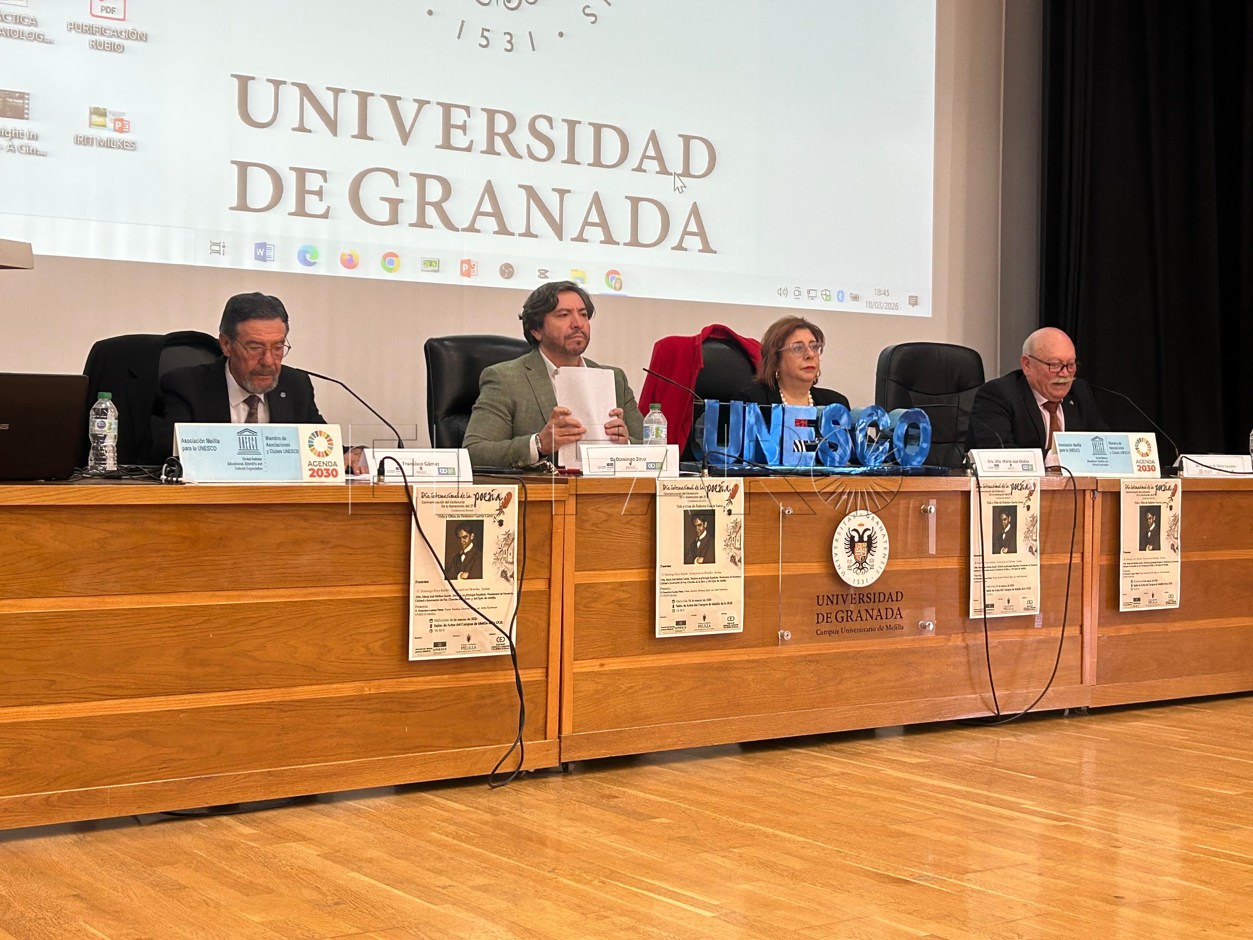 Melilla rinde homenaje a Lorca por el Día Mundial de la Poesía 2026