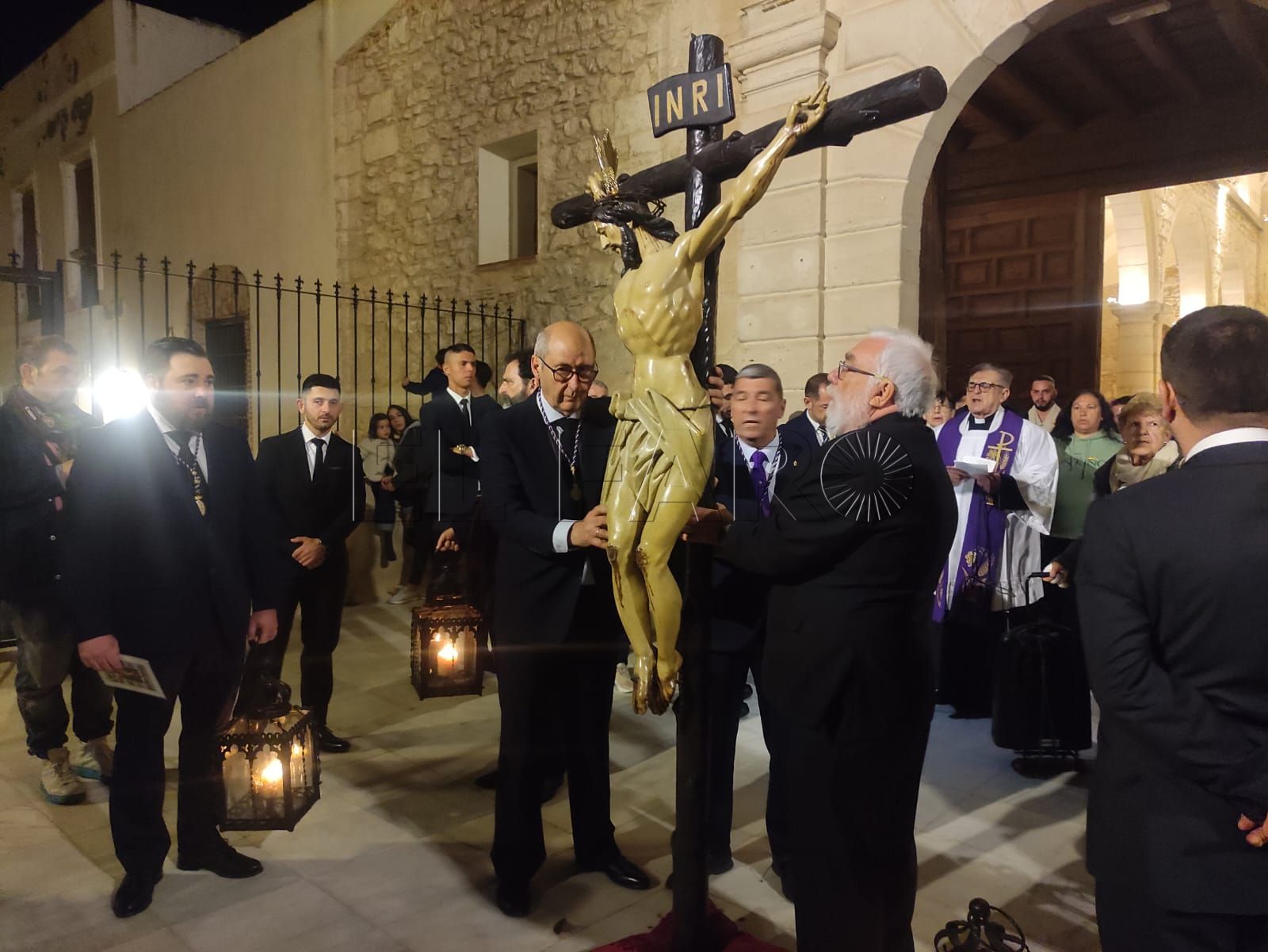 Cristo del Socorro a las puertas de la iglesia de la Purísima Concepción. -AGC-