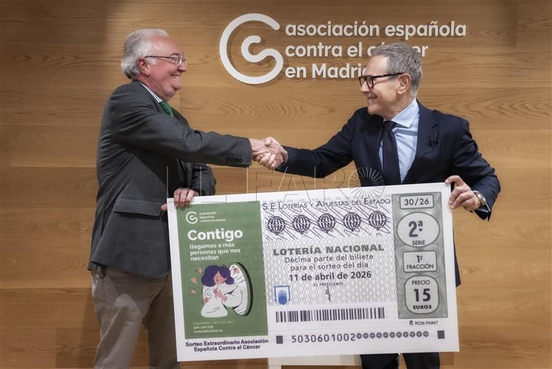 Loterías presenta el sorteo extraordinario a favor de la lucha contra el cáncer con 105 millones en premios