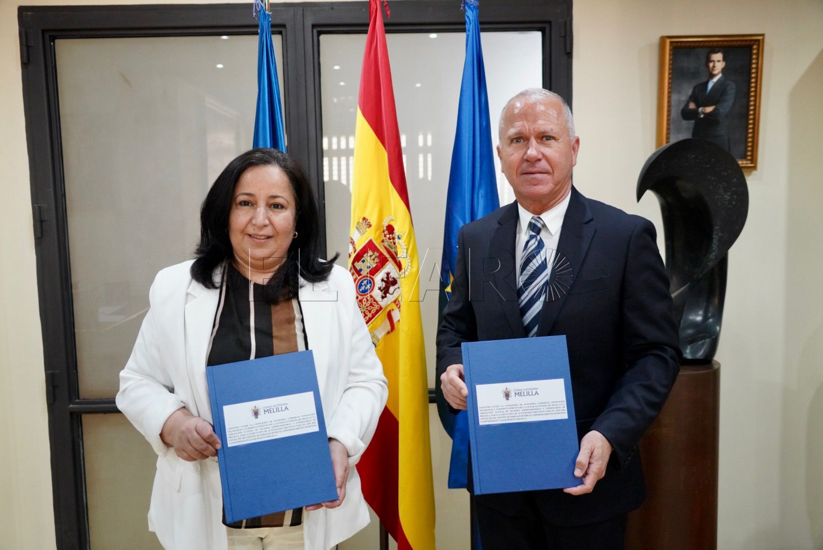 Firma del convenio de colaboración entre el Gobierno de Melilla y la asociación Activas.