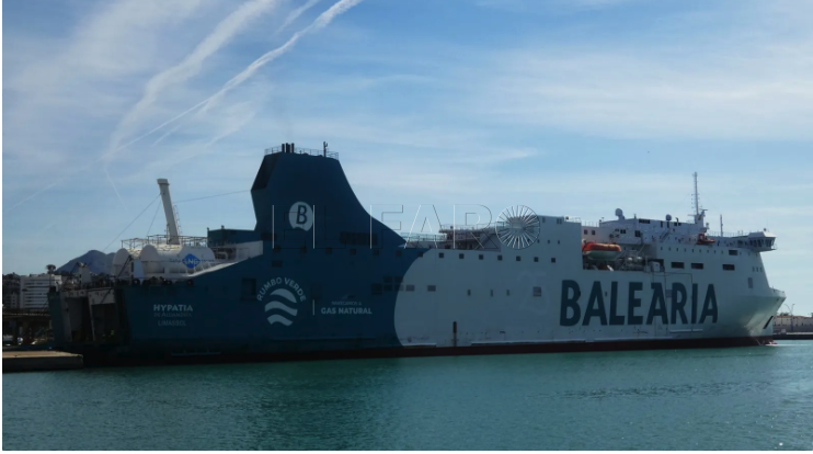 El ferry Rusadir de Baleària será sustituído de forma temporal por el buque Hypatia de Alejandría.