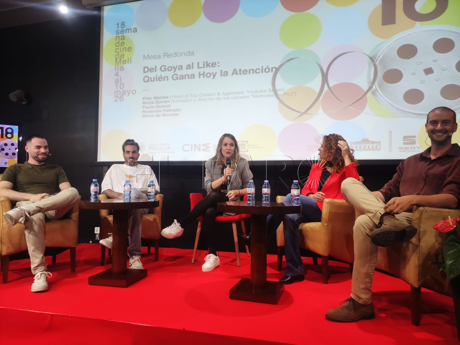 Pilar Macías (Head of Top Creator & Agencies, Youtube Spain) Borja Zurrón (fundador y director de los canales "Memoria de Pez"), Paula Guinot, Rosendo Peinado y Mario de Wonder. -AGC-