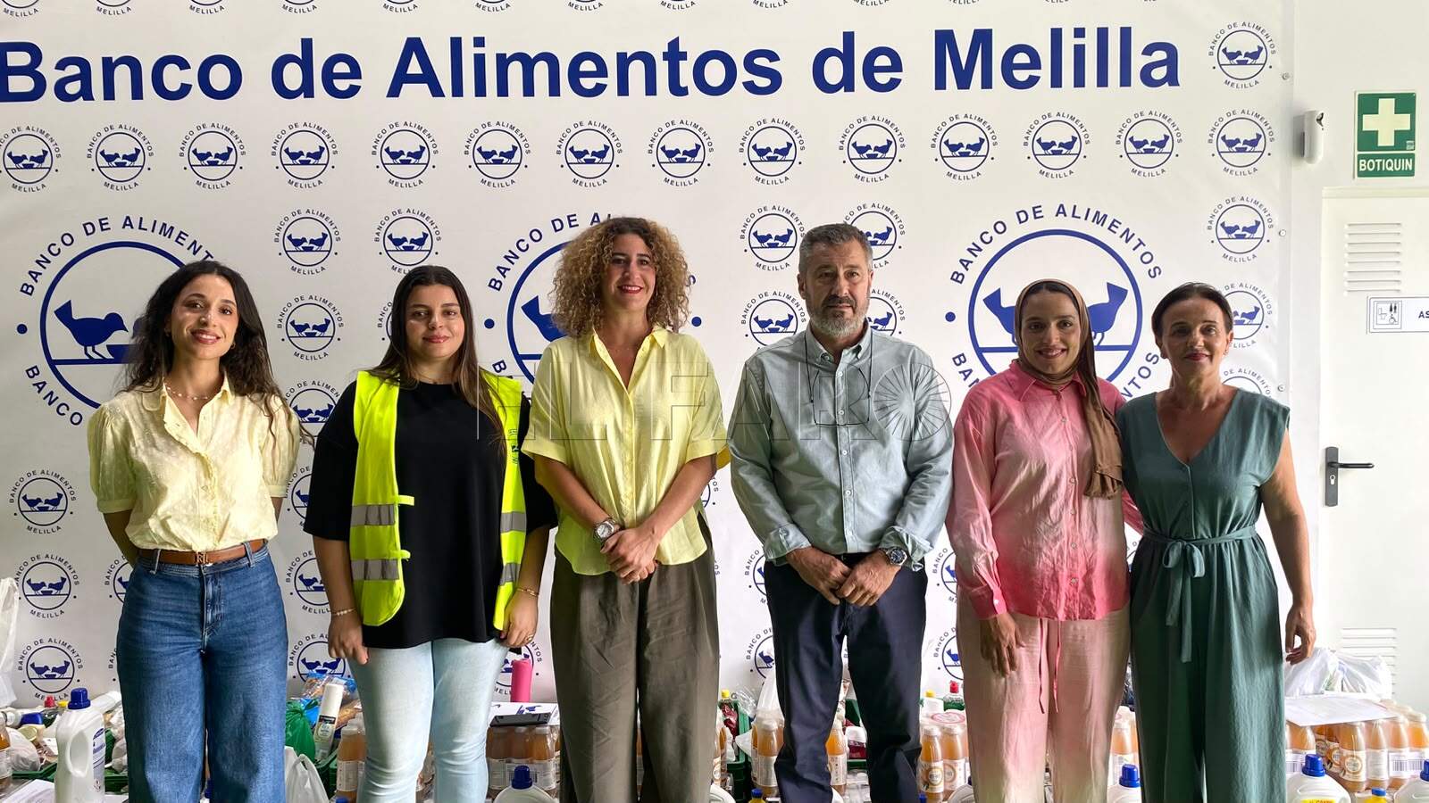 Visita de Fadwa Abelhadj a las instalaciones del Banco de Alimentos