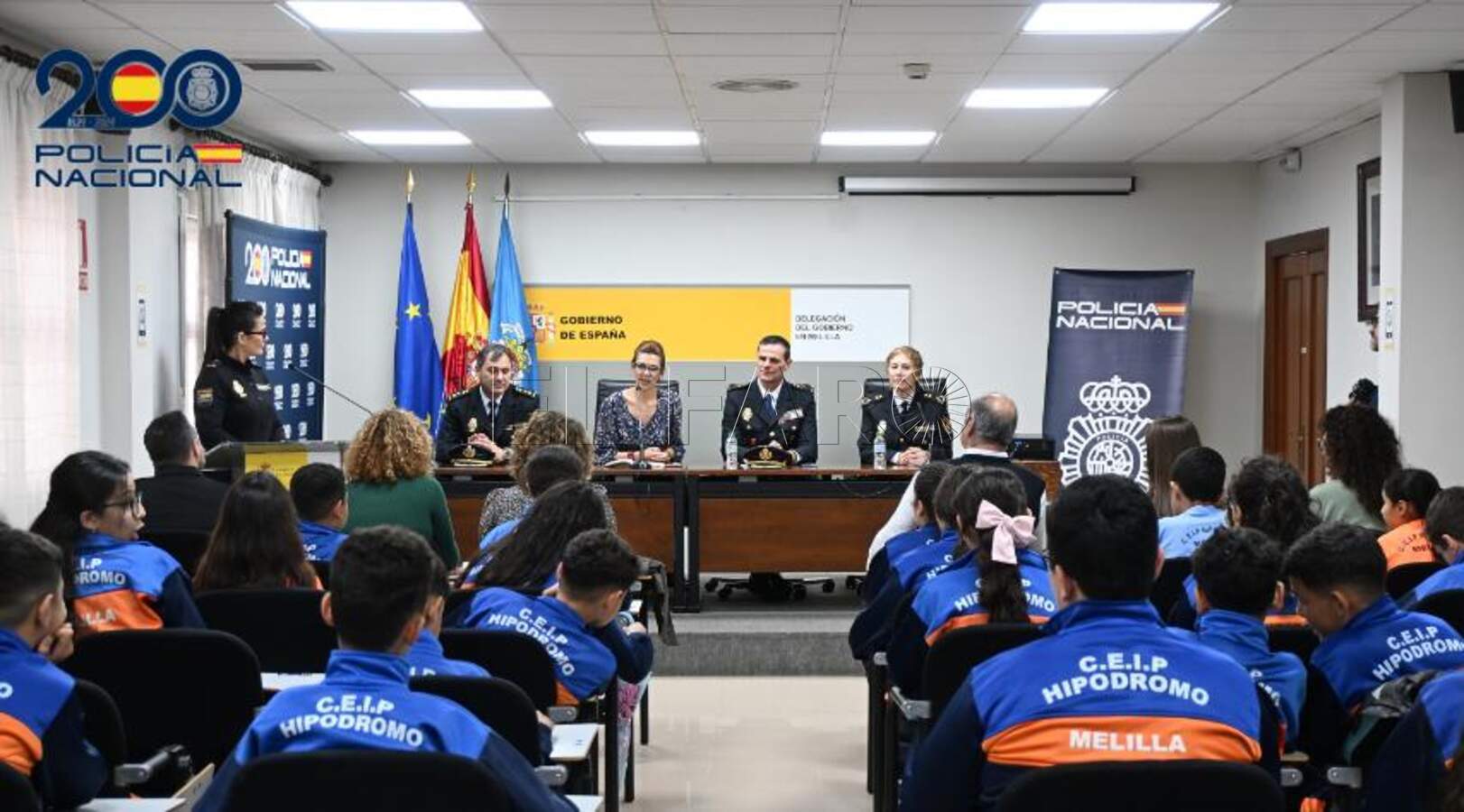 La Policía Nacional realizó 174 actividades formativas y más de mil servicios de vigilancia en los centros educativos de Melilla