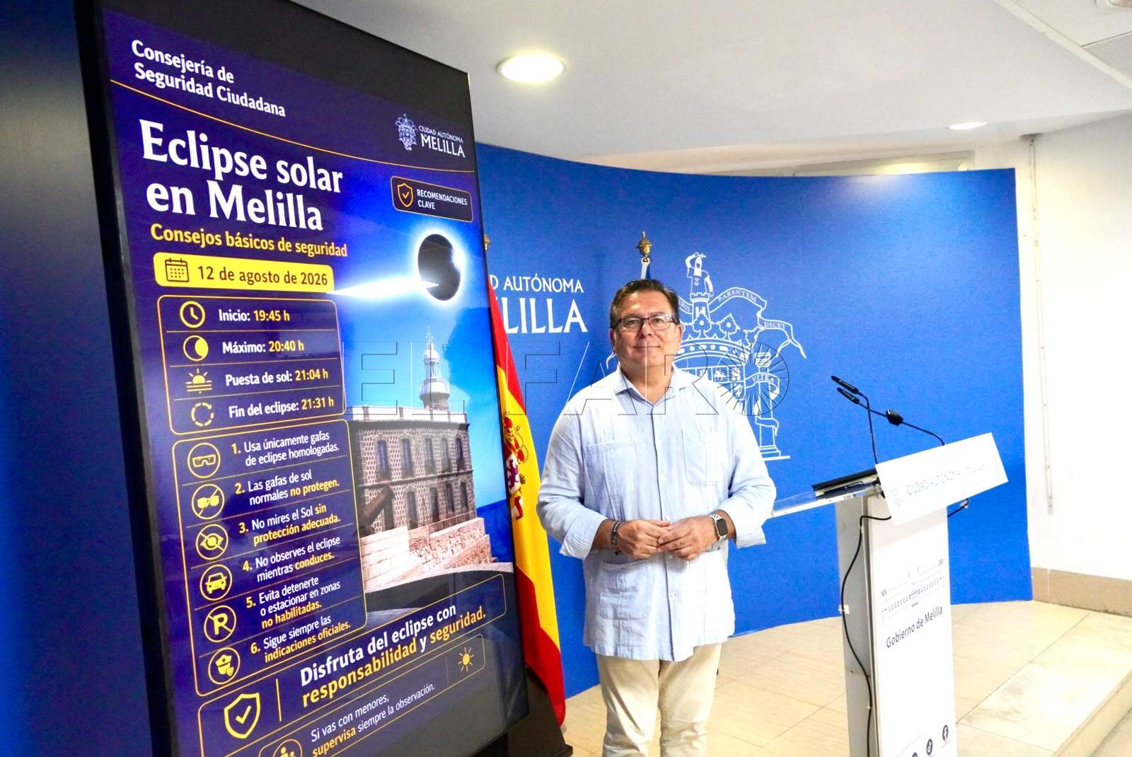 El eclipse se verá de forma parcial en Melilla (cedida)