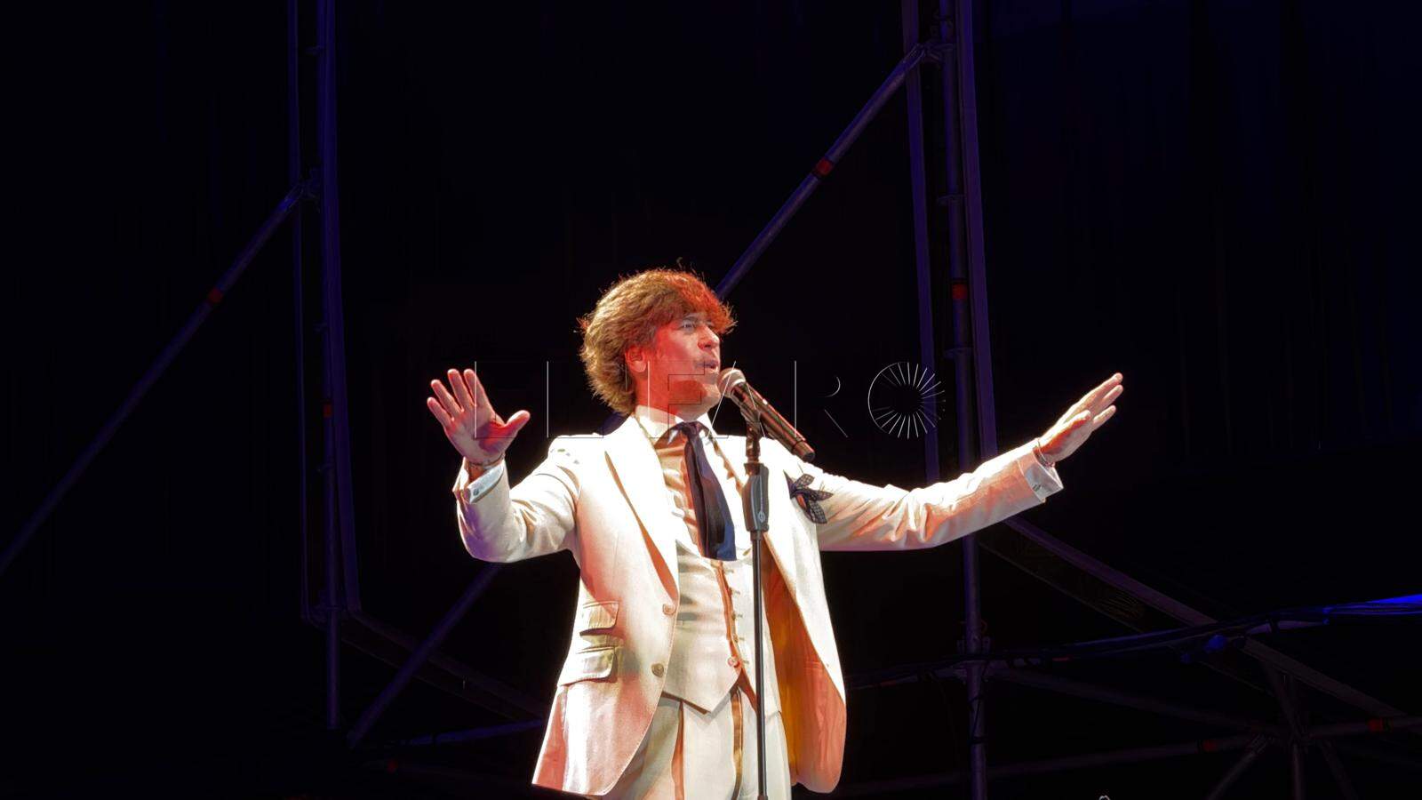 Manuel Lombo en la Caseta Oficial de la Feria de Melilla