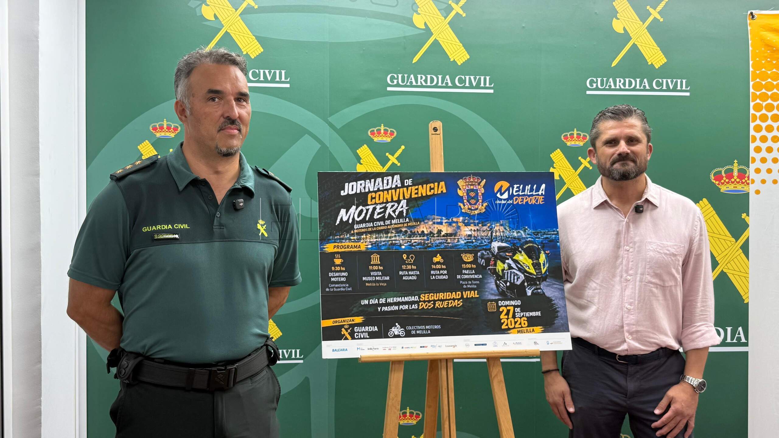 La Guardia Civil organiza su primera jornada de convivencia motera en Melilla este domingo