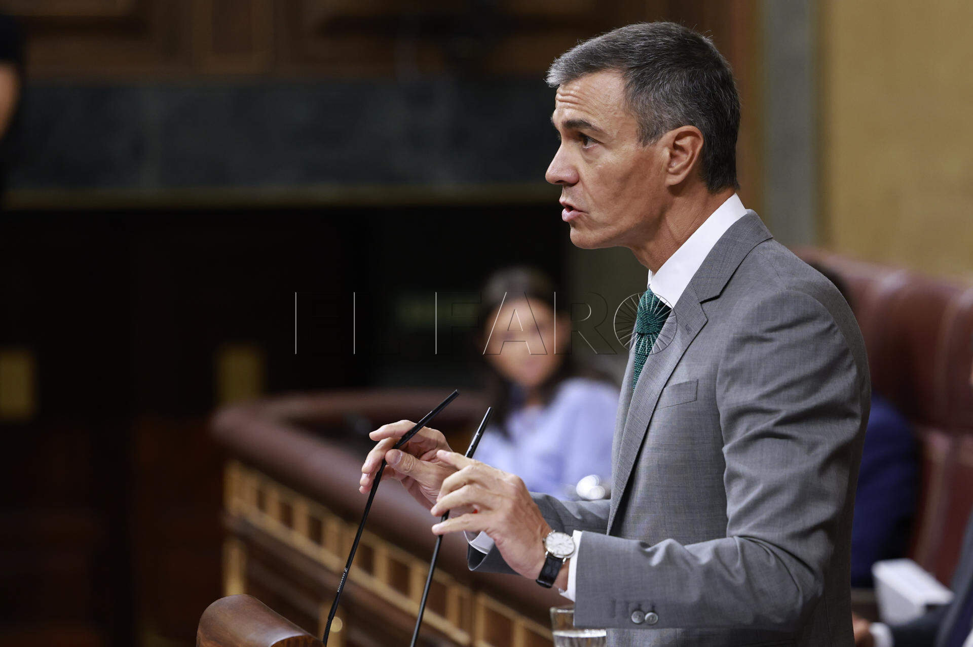 MADRID, 03/09/2026.- El presidente del Gobierno, Pedro Sánchez, comparece este jueves en el Congreso de los Diputados para informar de la gestión de la crisis en Ceuta. EFE/ Chema Moya