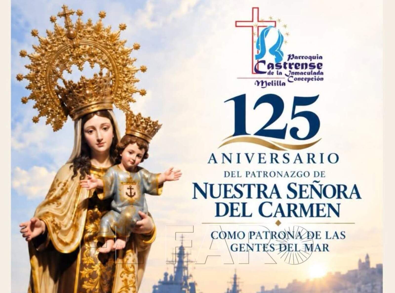 La Parroquia Castrense celebra los 125 años de devoción a la Virgen del Carmen