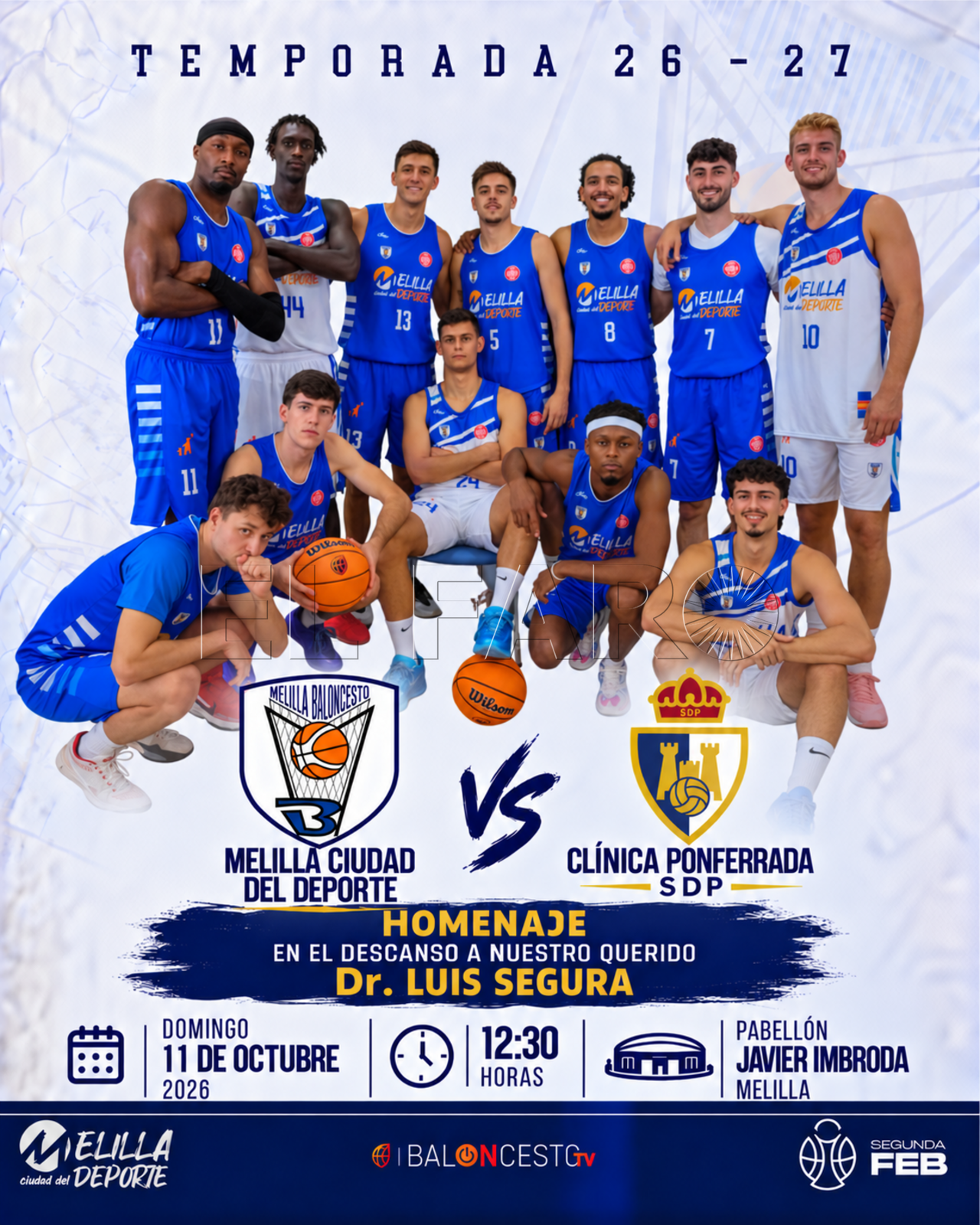 El Melilla Ciudad del Deporte busca su segundo triunfo liguero ante el Clínica Ponferrada