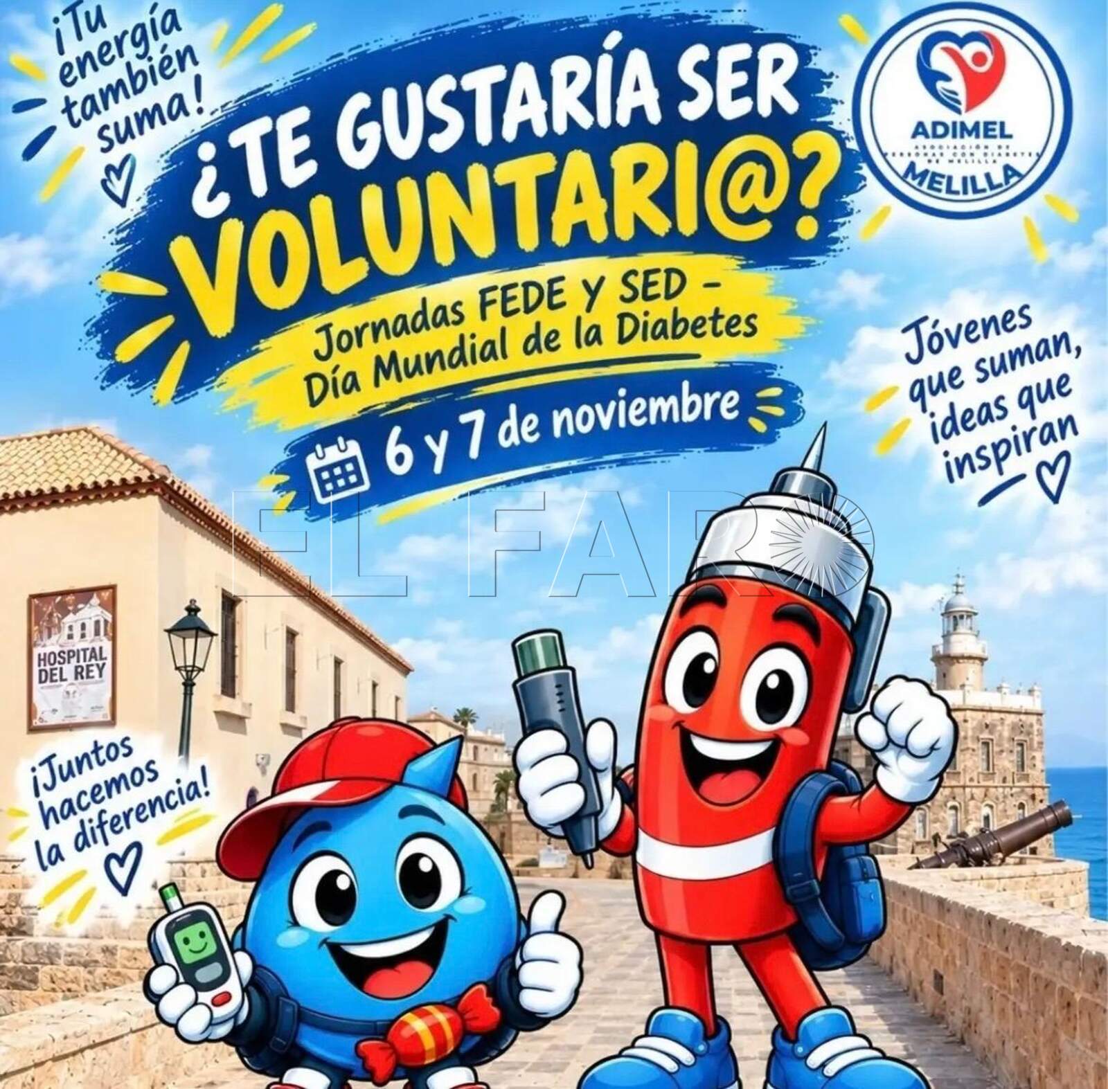 Adimel busca voluntarios para el Encuentro Nacional de Diabetes en Melilla