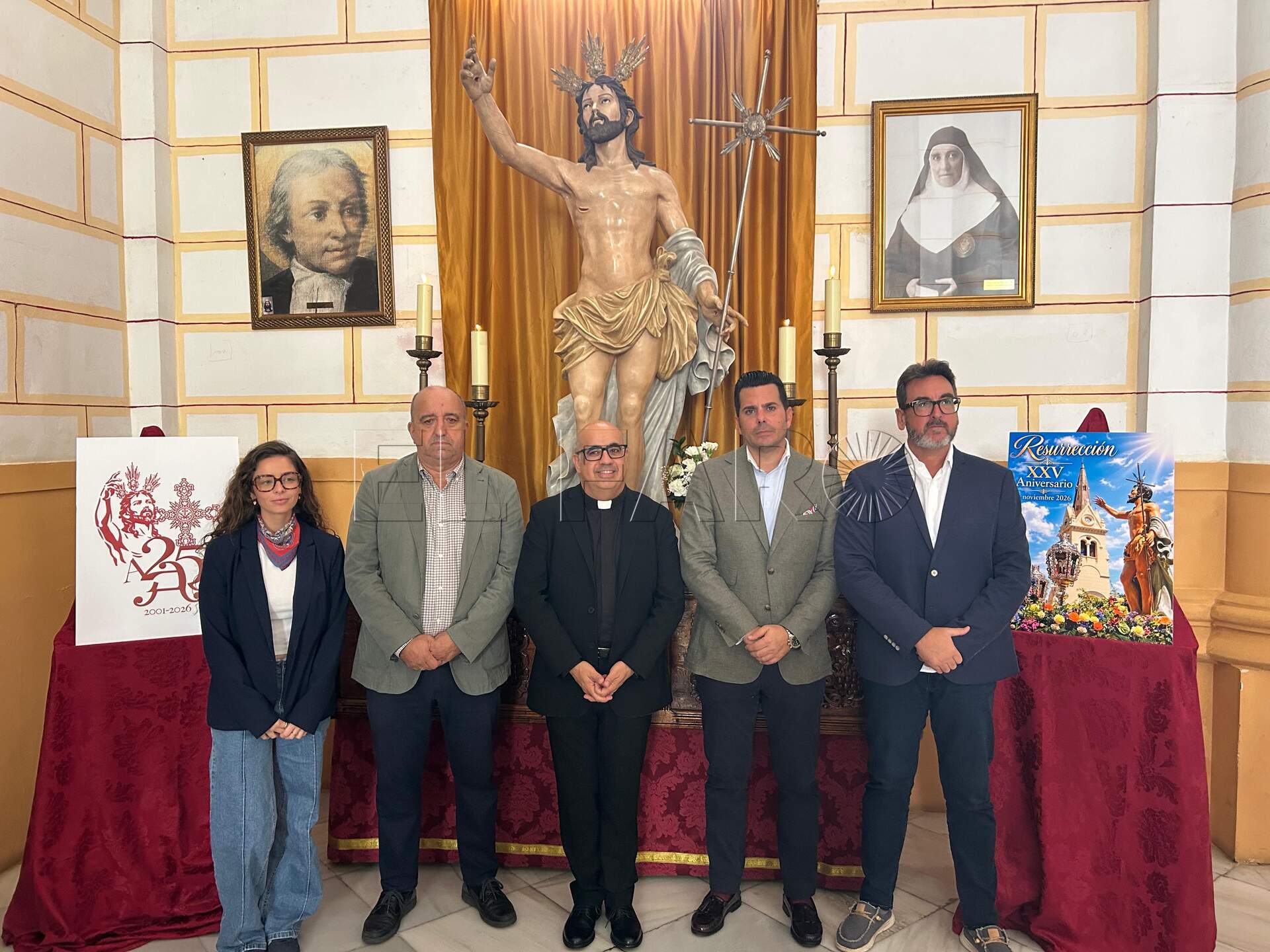 La Agrupación de Cofradías presenta el cartel del 25 aniversario del Cristo Resucitado